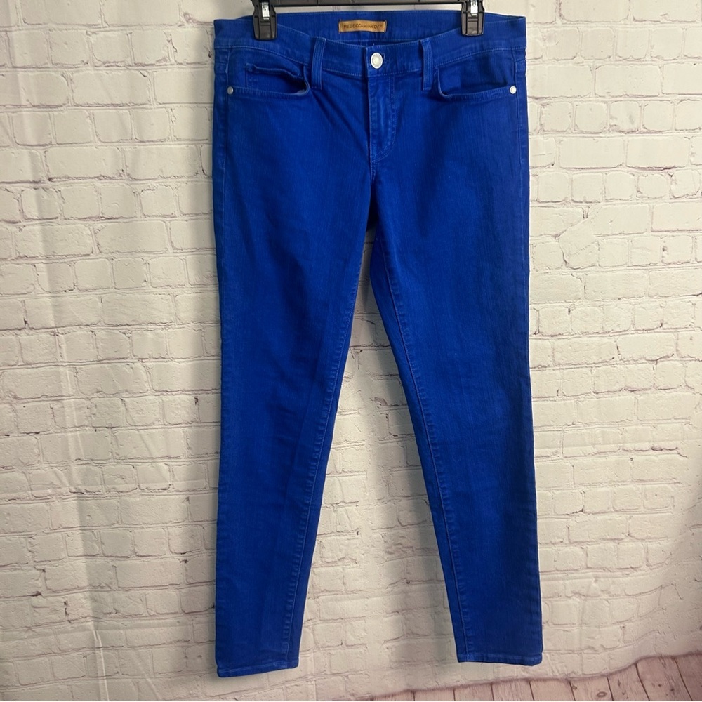 Rebecca Minkoff royal blue slim denim bleeker size 30 waist preppy designer - Picture 2 of 12